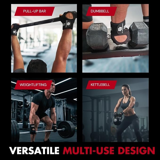 New Grip 2.0 Ventilated Weight Lifting Workout Gloves with Wrist Wraps for Gym Exercise, Weightlifting, Pull Ups - for Men & Women