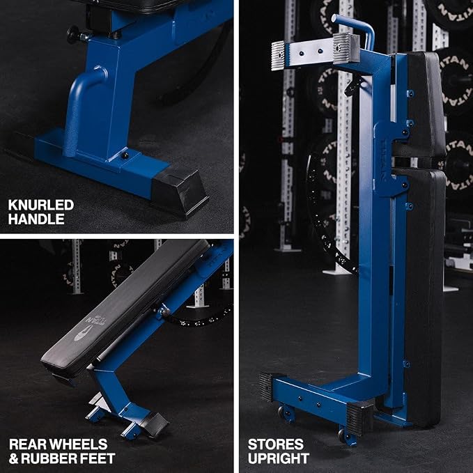 Titan Fitness Performance Series Adjustable Bench, Supports 650 LB Incline, Versatile Utility Bench for Home Gym Weightlifting, Strength Training, Flat, Incline, Upright Positions
