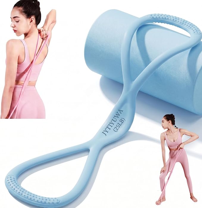 Resistance Bands with Handles,Figure 8 Resistance Band Elastic Fitness Bands Exercise Band for Home Yoga Gym Workout