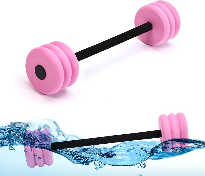 Soulchen Long Aquatic Exercise Dumbbells Pool Exercise Foam Water Weights Dumbbell Aquatic Pool Barbells with High Density EVA Foam for Swim Water Aerobics Workouts Loss