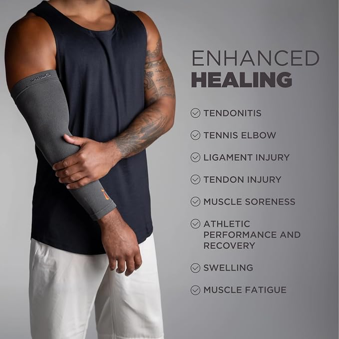 Incrediwear Arm Sleeve – Infrared Arm Sleeves for Men & Women, Arm Support | Muscle Recovery & Muscle Pain Relief for Tennis Elbow Tendonitis, Arm Sleeves for Baseball, Basketball, Football, Working Out