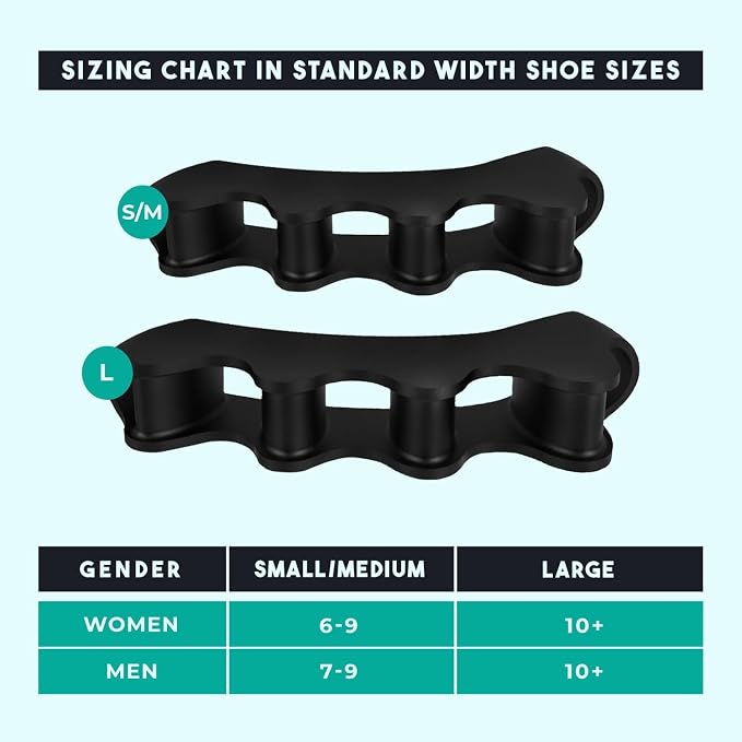 VYCE PrimalStep Toe Separators, Spreaders, Spacers, S/M | Straightener to Correct Toes for Men and Women, Bunion Corrector, Plantar Fasciitis and Athletic Mobility