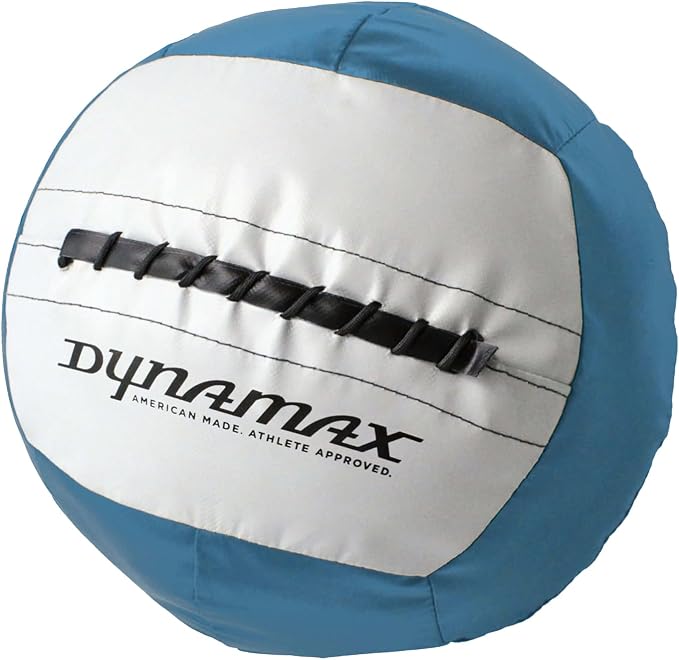 Dynamax Standard Medicine Ball, 4–30 lb Soft Shell Wall Ball, 14-Inch Weighted Exercise Ball for Strength Training, Core Workouts, Conditioning & Functional Fitness