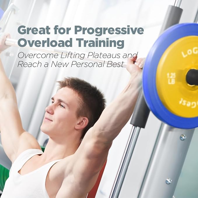 Logest Change Weight Plates 0.50LB 1.25LB 2.5LB 5LB Set Weight Plates for Olympic Bars Perfect for Strength Training Weight Plates Exercise Balance Increase Fractional Plate Olympic Bumper Plates