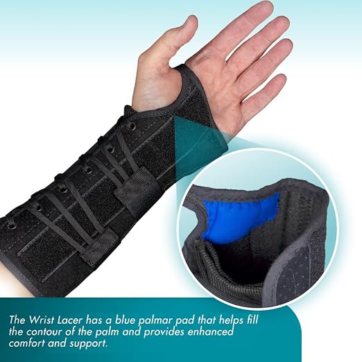 Med Spec 10.5" Wrist Lacer Support Brace Carpal Tunnel Left Hand Medium | Adjustable Lace-Up Design Delivers Breathable Secure Fit With Customizable Compression for Lasting Comfort & Support. 223954