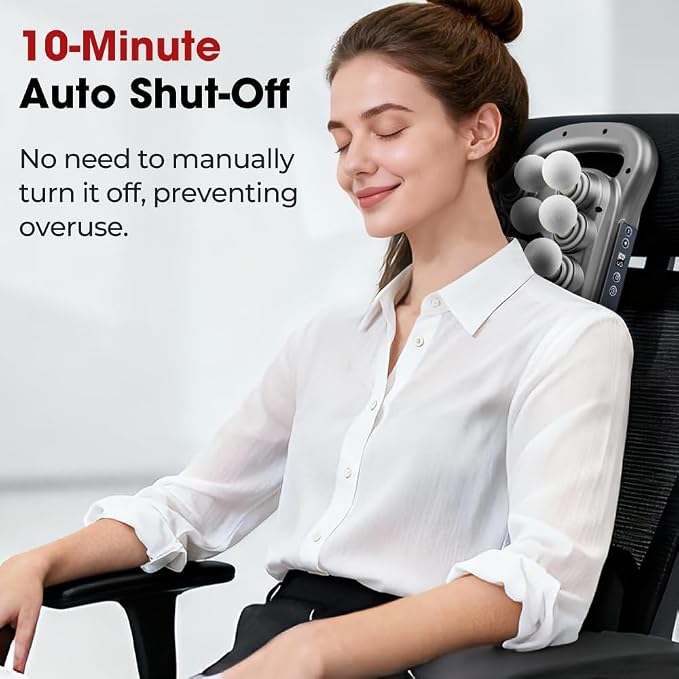 Back Massager for Relief Deep Tissue Percussion Massager for Athlete | 16 Heads Back Massager with Heat Musle Relax, 9 Modes & 9 Levels Deep Tissue Massage Gun Portable for Home & Office Use