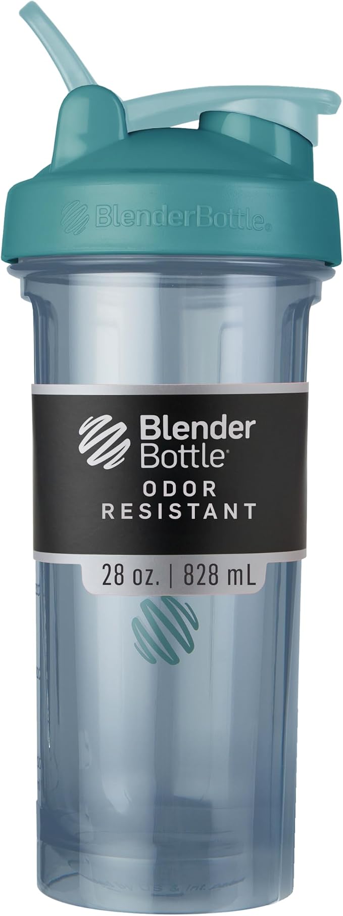 BlenderBottle Shaker Bottle Pro Series Perfect for Protein Shakes and Pre Workout, 28-Ounce, Cerulean Blue