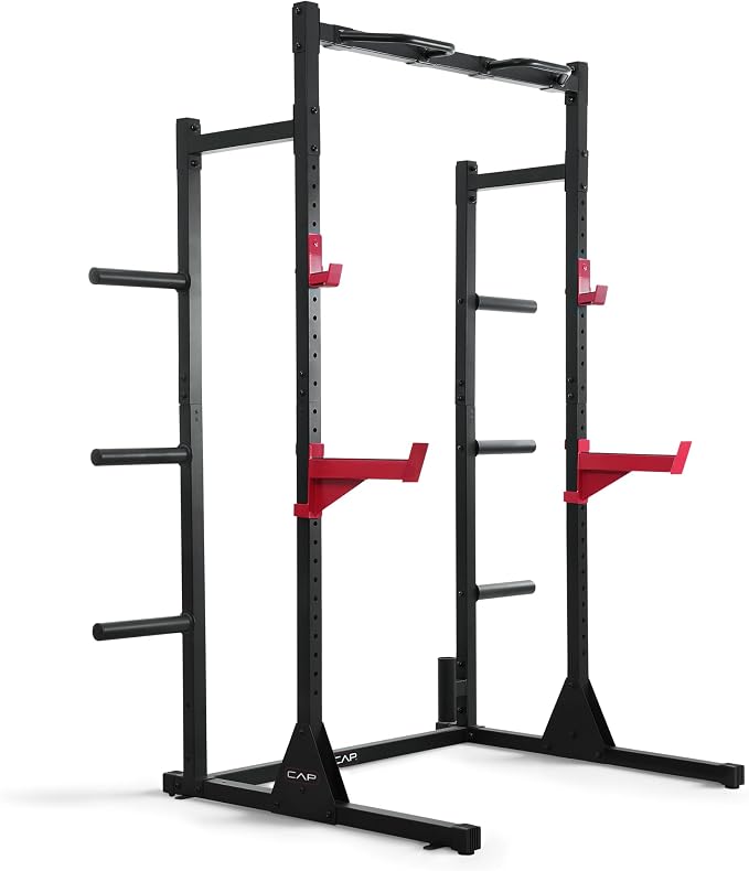 CAP Barbell Power Rack with Pull Up Bar & Attachments - Multiple Colors