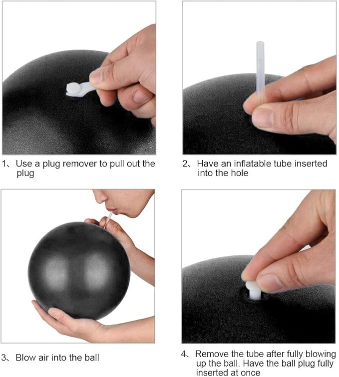 AOAVE 2 Pack Pilates Balls, Mini Yoga Exercise Balls, 9 Inch Small Activity Ball for Pilates, Yoga, Core Training and Physical Therapy, Improves Balance
