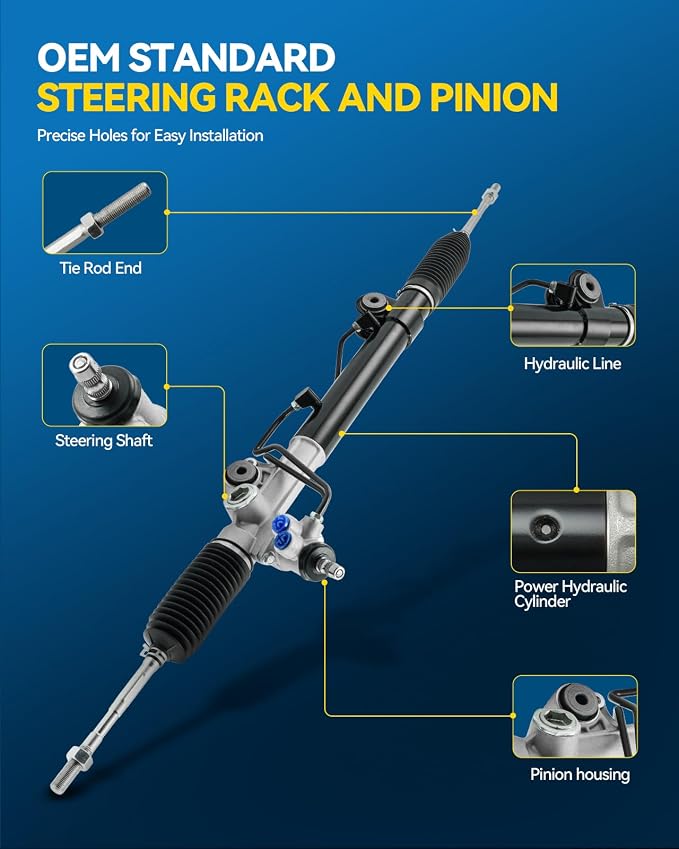 PHILTOP Power Steering Rack and Pinion Compatible with Toyota Tacoma 2005-2014 2.7L RWD, Tacoma 2005-2013 4.0L All Models, Hydraulic Rack and Pinion Replace 26-2647