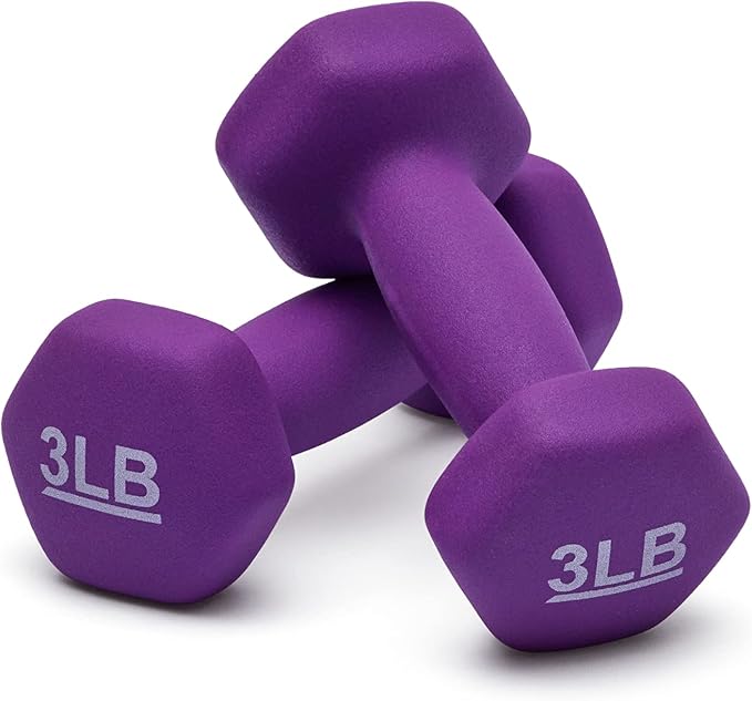 Amazon Basics Neoprene Dumbbell Hand Weights for Exercise and Muscle Toning