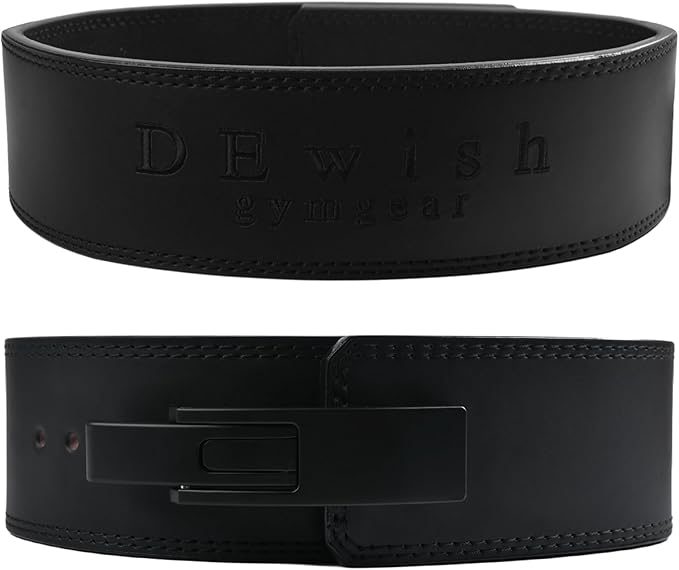 Weight Lifting Belt, 10mm Thick, 4-Inch Wide Heavy Duty Leather Lever Gym Belt, Ideal for Weightlifting, Squats, Deadlifts, Powerlifting, Cross Training and Weight Training