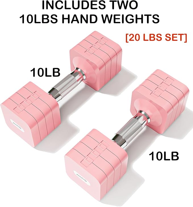 Adjustable Dumbbell Set for Women Men 7.5LB/10LB/15LB/20LB/25LB Each | Dumbbells Set of 2, Free Weight Set at Home Gym, Hand Weights with Locking/Metal Handle for Exercise Muscle Toning Rehab