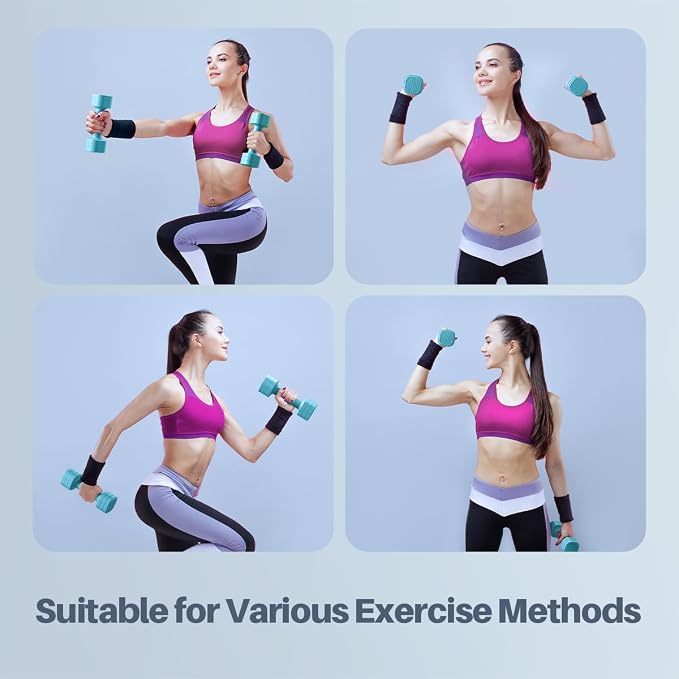 Zempox Hand Weights for Women at Home 2-5 lb Light Adjustable Dumbbells Set | Adjustable 2-5 lb(A Pair 4lb 6lb 8lb 10lb), 4-in-1 Design, TPU Soft Grip, Quick Weight Change, Compact for Home, Gym, Office