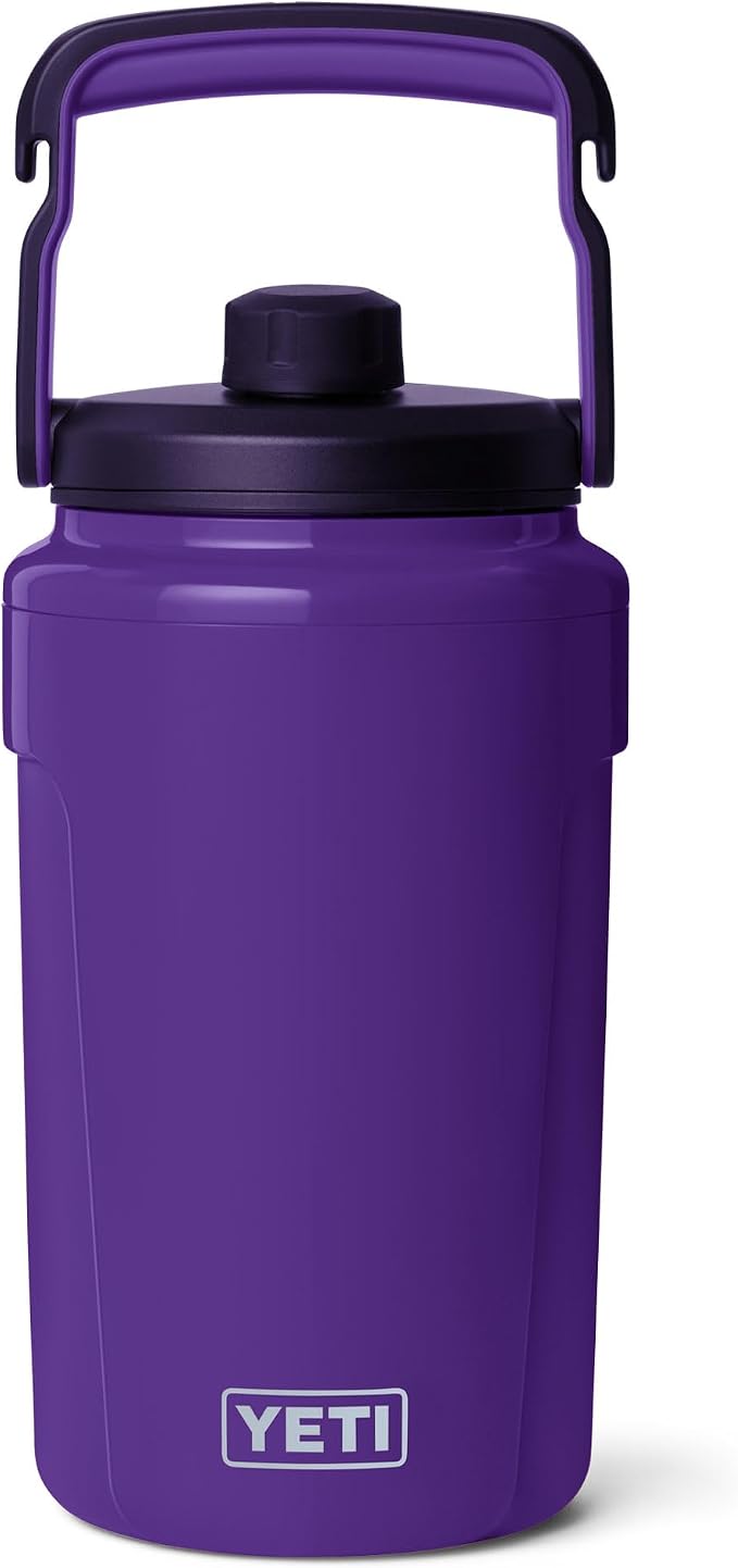 YETI Silo Half Gallon Insulated Chug Cap Water Jug – Leakproof, Lightweight Sports Bottle with Fence Hook Handle – Keeps Drinks Ice-Cold – Ideal for Gym, Sports & Tournaments, Pace Purple