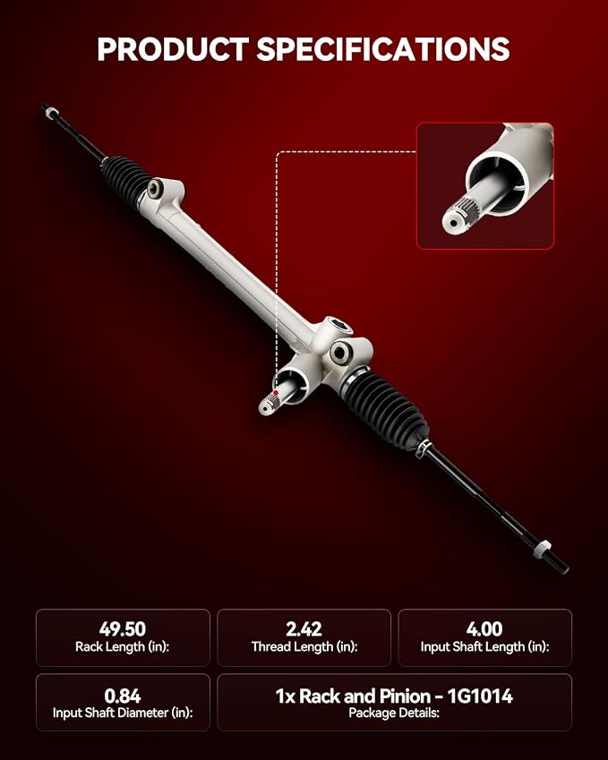 Torchbeam Power Steering Rack & Pinion Assembly Fit for 2015-2022 Trax, 2013-2022 Encore, 2020-2023 Encore GX, Hydraulic System Steering, Replaces OEM 1G-1014