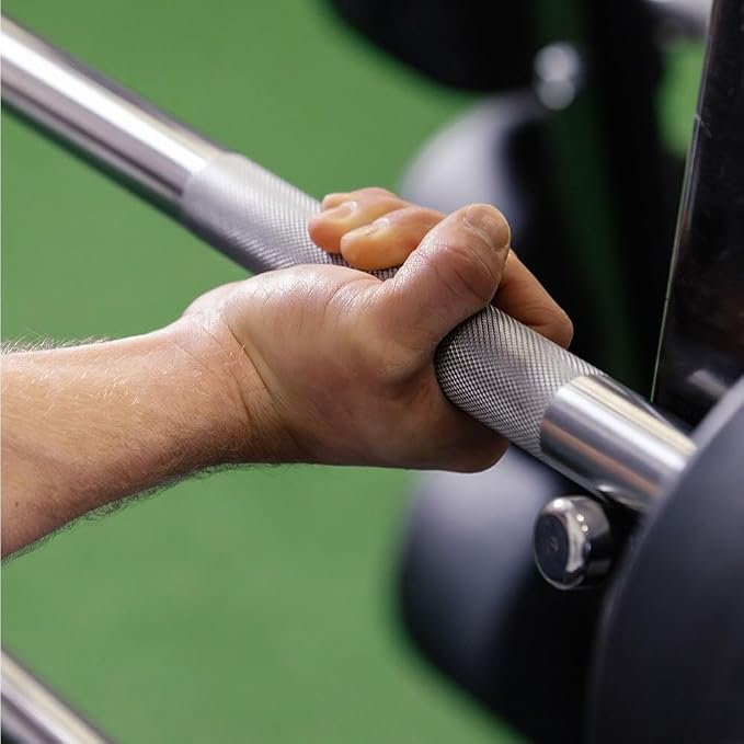 Titan Fitness Rubber Curl Fixed Barbells, Pre-Loaded Weight Bar for Strength Training & Weightlifting