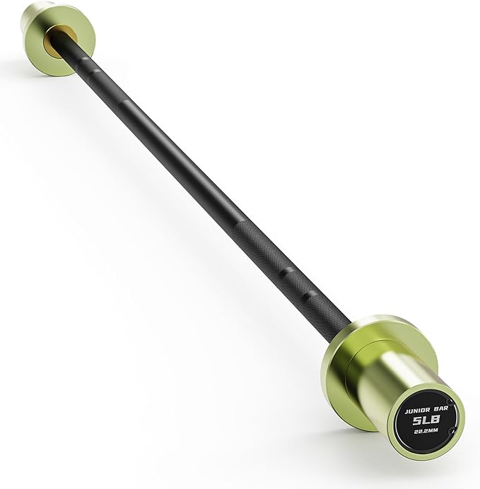 5LB Mini Barbell Bar 4ft Technique Training Barbell For Beginner Women kid | PAPABABE 5LB Mini Barbell Bar 4ft Technique Training Barbell for Beginner Women kid 2-inch Plate Barbell for Home Gym Fitness