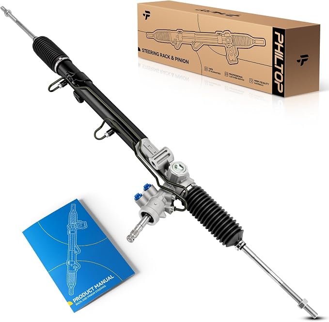 PHILTOP Power Steering Rack and Pinion Compatible with Chrysler Town & Country 2005-2007, Voyager 2005-2008, Dodge Caravan 2005-2007, Grand Caravan 2005-2007, Hydraulic Rack and Pinion Replace 22-373