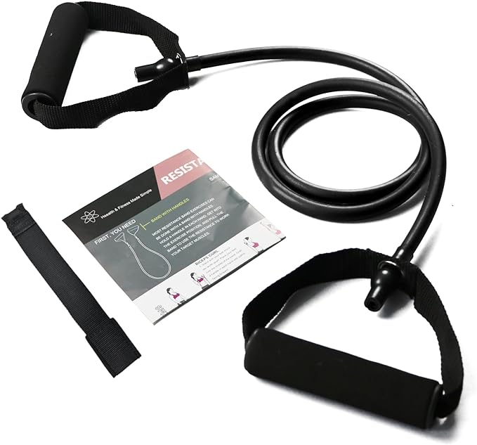 Resistance Bands with Handles, Exercise Bands with Handles, Door Anchor | Physical Therapy & Rehab, Home Workout Pilates Yoga, Non-Slip Handles, Portable Travel, TPE