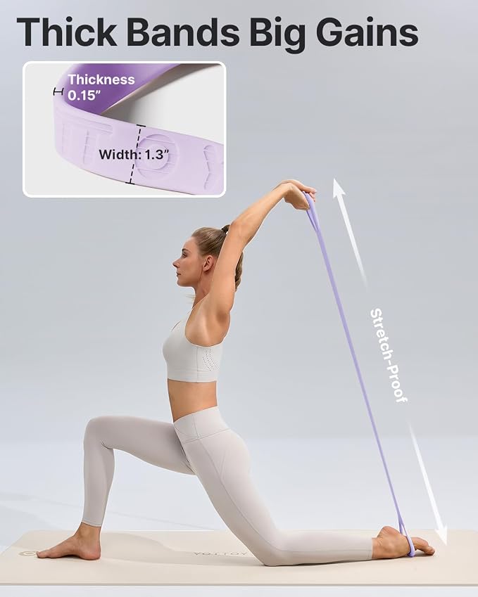 YOTTOY Figure 8 Resistance Band, Elastic Resistance Band with Comfortable Handles for Home Workout, Physical Therapy, Arm, Leg & Glute Training