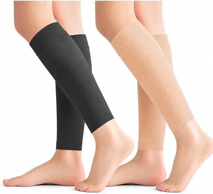 2 Pairs Calf Compression Sleeves Women&Men 20-30mmHg Medical Shin Splint for Leg Surpport Relief Pain Varicose Veins
