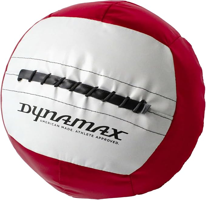 Dynamax Standard Medicine Ball, 4–30 lb Soft Shell Wall Ball, 14-Inch Weighted Exercise Ball for Strength Training, Core Workouts, Conditioning & Functional Fitness