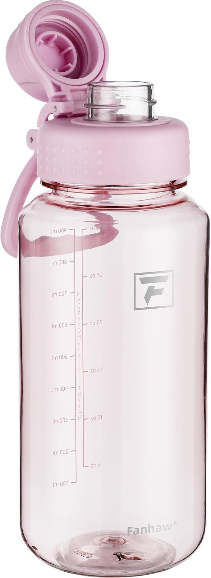 Fanhaw 32 oz Clear BPA-Free Tritan Water Bottle with Fast-Flow Spout Lid, BPA-Free & Leak-Proof Wide-Mouth Reusable Bottle for Gym, School & Office, Back to School Essentials (Cherry Blossom)