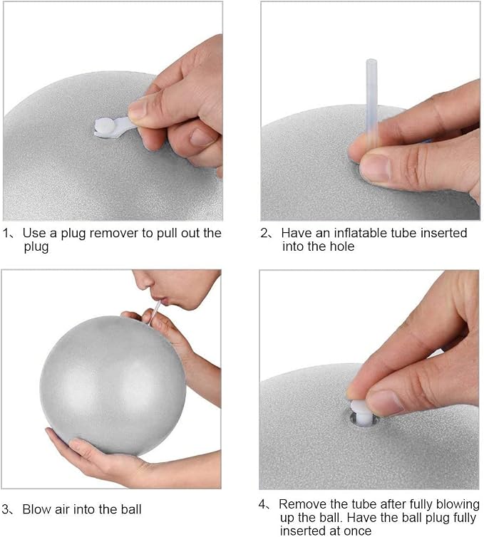 AOAVE 2 Pack Pilates Balls, Mini Yoga Exercise Balls, 9 Inch Small Activity Ball for Pilates, Yoga, Core Training and Physical Therapy, Improves Balance