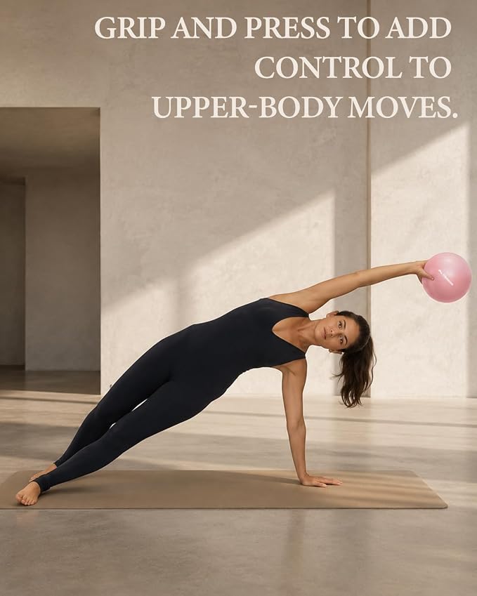 Trideer 9-Inch Pilates Ball, Small Exercise Ball Pilates Equipments for Yoga, Physical Therapy, Pregnancy, Postpartum, Core Training, Balance, Stability and Stretching
