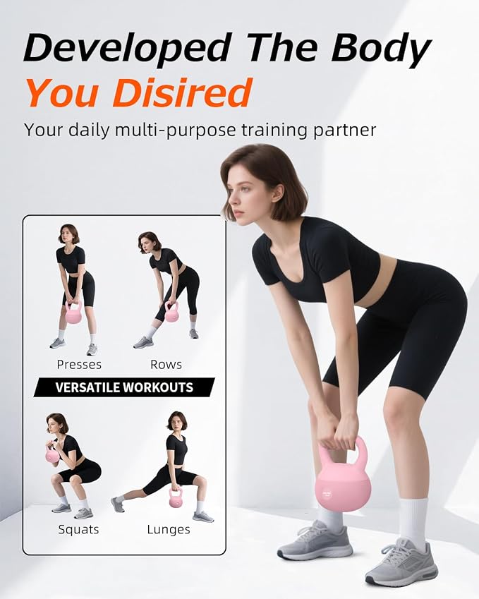 Soft Kettlebell, Safe Strength Training Kettle bell, Cushioned Impact | Resistant Base and Anti-Slip Grip Weight, Kettlebells Set for Home Workouts and Men/Women/Beginners,With Non-slip Gloves