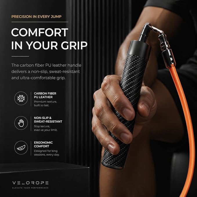 Weighted Jump Rope for Men Women -Interchangeable 1/5lb 1/4lb 1/2lb Heavy jump ropes - 360 Degree Spin - Length Adjustable,Ergonomics Leather Grip Skipping Rope for Fitness Weight Loss & More