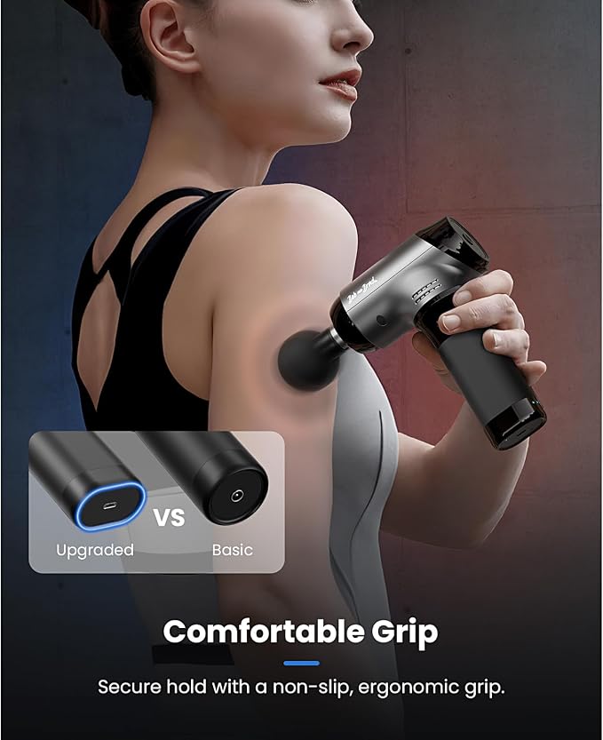 BOB AND BRAD T2 Pro Massage Gun with Heat and Cold, Deep Tissue Percussion Massager Gun for Pain Relief, Muscle Massager, Electric Back Massagers for Professional Athletes Runner