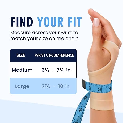Dr. Frederick's Original Gel Wrist Brace, Medium, 4 ct | Waterproof Fingerless Sleeve, Carpal Tunnel, Arthritis and Tendonitis, Fits Left and Right Hand, Men and Women