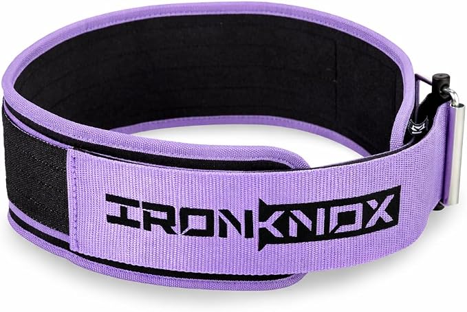 Premium Weight Lifting Belt, 4 Inch Weight Belt for Men and Women with Self Locking Metal Buckle for Maximum Support, Weightlifting Belt for Squat or Deadlift, Durable Gym Belt for Men