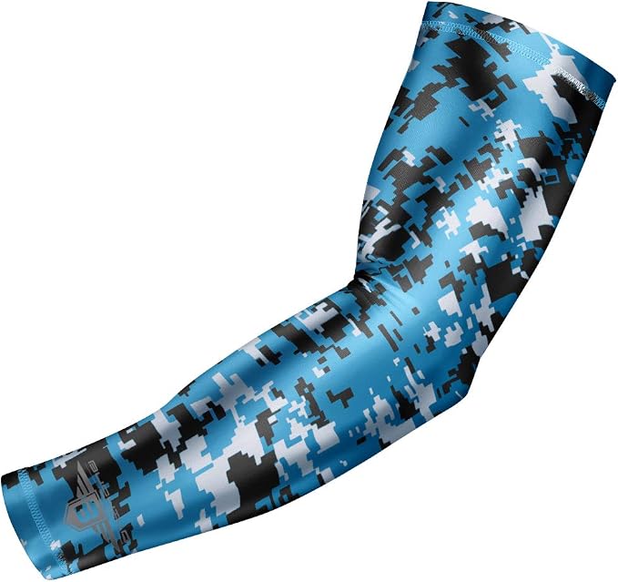 Bucwild Sports Compression Arm Sleeve - Youth & Adult Sizes - Baseball Football Basketball Sports (1 Arm Sleeve)