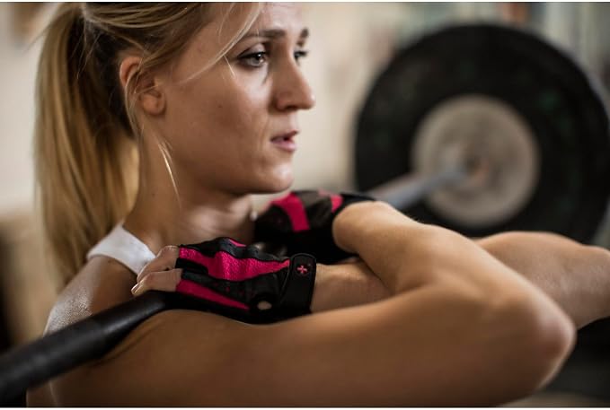 Harbinger Women's Pro Gloves with Vented Cushioned Leather Palm for Weightlifting, Training, Fitness, and Gym Workouts