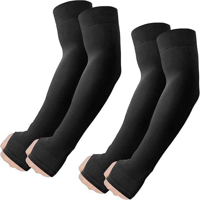 ROXUN Arm Sleeves with Thumb Hole, Cooling UV Sun Protection for Men/Women | High‑elastic fabric,compression tattoo cover up for men/women,great for outdoor activities