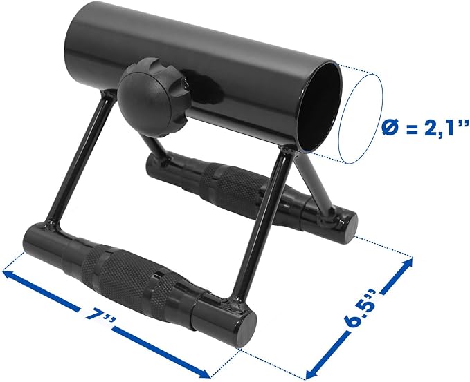 Yes4All Exercise Machine Adjustable T Bar Row Attachment, D Row Handle/Landmine Handle Attachment with Textured Rubber Handles