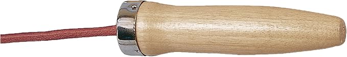 Champion Sports Wood Handle Jump Ropes – Durable Nylon or Leather Bearings - Skipping Rope, Fitness, Cardio Training, Agility, and Exercise Workouts