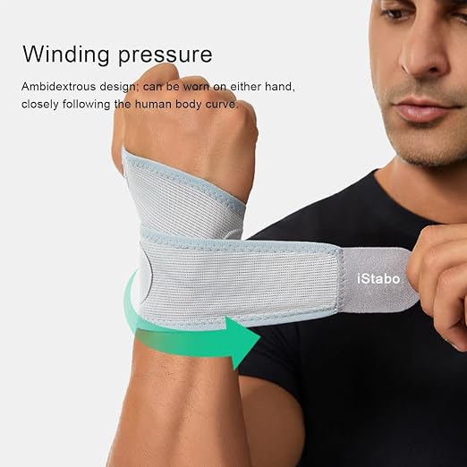 Ultra Thin Mesh Wrist Brace for Carpal Tunnel Pain Relief - Adjustable Wrist Support Strap for Arthritis, Tendonitis, Repetitive Strain Injury - Lightweight Ulnar Wrist Wraps for Workouts & Daily Use, Fits Left or Right Hand (2, Gray)