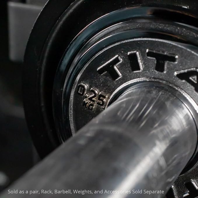 Titan Fitness Olympic Calibrated Steel Powerlifting Plates, Machine Precision Steel Discs