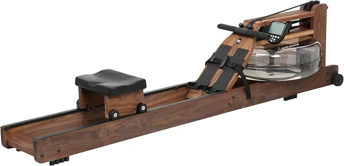 WaterRower Walnut Rowing Machine with S4 BLE Monitor | USA Made Water Rower | Original Handcrafted Erg Machine for Home Use & Gym | Best Warranty
