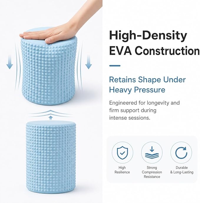 12 Inch EVA Soft Dot Foam Roller for Balance Exercise & Yoga，Pink：12in | High-Density Foam Massage Roller for Back Legs Muscle Massage, Rehab Stiff Back