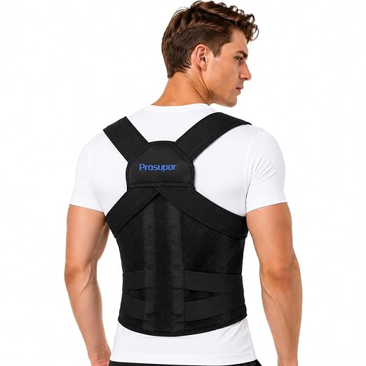 Back Brace Posture Corrector for Women and Men Adjustable Full Back Support