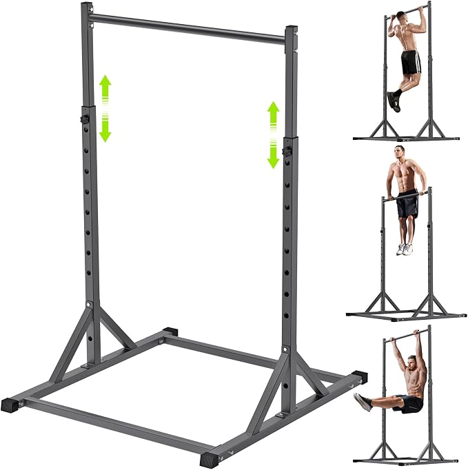 SELEWARE Dip Bar Attachment for Power Rack, 2 x 2 Tube, Multi Grip Handle | Fully Welded Steel Design, Stable Support for Dips, Pull Ups and Strength Training, Ideal for Home Gym Workouts