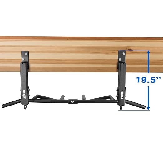 Yes4All Heavy Duty Wall Mounted Pull Up Bar – Multi-Grip Ceiling/Joist Mount Chin-Up Bar for Home Gym Strength Training, 300 lb Capacity, 5 Grip, Steel, Joist Mount, Black