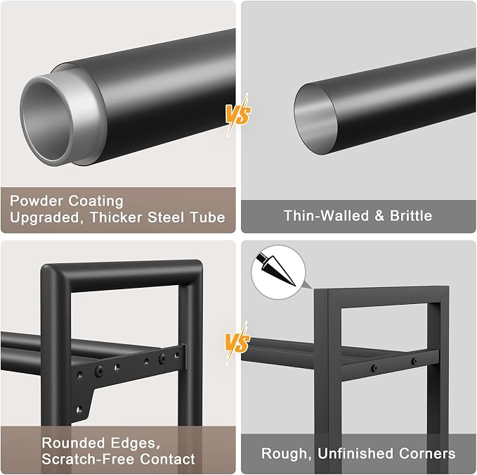 Jusgym Dumbbell Rack, 400LBS Load, Adjustable Weight Rack for Dumbbells ﻿ | Space-Saving Home Gym Storage, Adjustable Width, 2 Placement Options, Steel H-Frame, No-Pinching,Quick Assembly