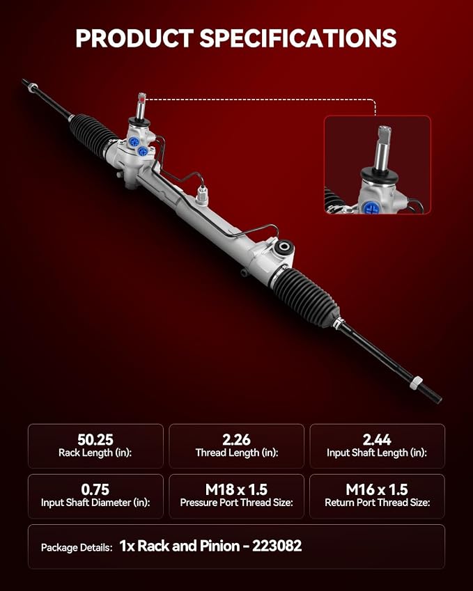 Torchbeam Hydraulic Power Steering Rack and Pinion for Dodge Charger 11-14 5.7L 3.6L RWD, Challenger 11-14 All Models, Chrysler 300 11-14 3.6L 5.7L 6.4L RWD, Charger 15-20 6.2L/12-14 6.4L RWD
