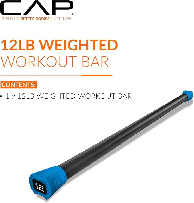 CAP Barbell Weighted Workout Bar | 5-20 lb | Multiple Options
